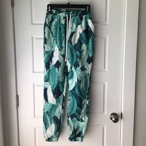 Palm Print Pants